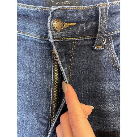 Judy Blue Jeans Wide Leg Women’s Size 16W Cropped Dark Wash Raw Hem Denim Pants - Picture 2 of 13